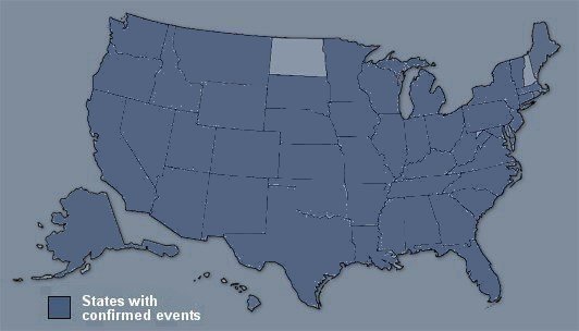 N. America map for 2009 RoS events - Last map update: 19.May.2009