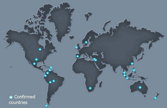 Global RoS events map - Last map update: 17.May.2009